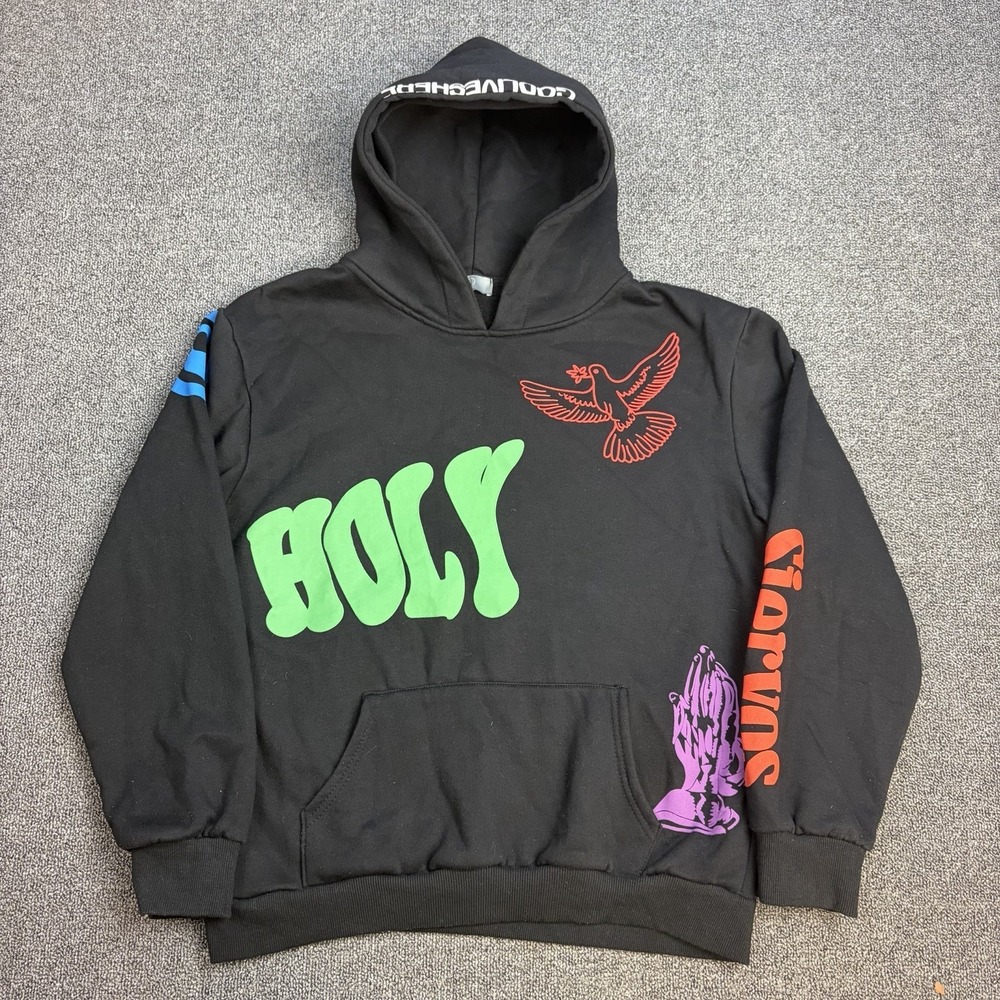 Holy Siervos On Earth as it is in Heaven Kanye West HBat Hoodie Size Large